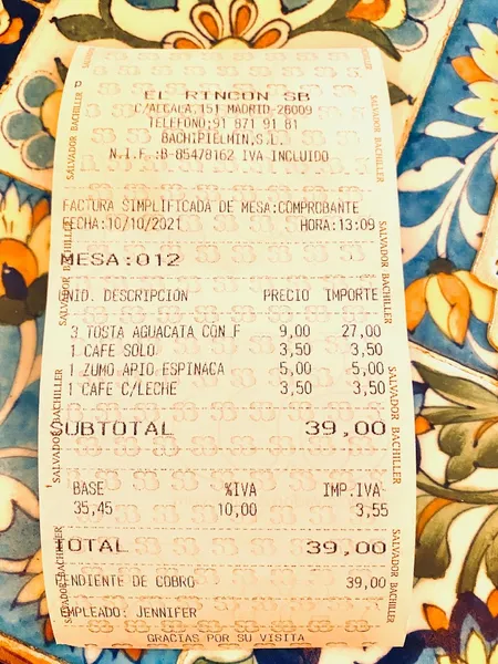 menu 0 of El Rincón Secreto de Salvador Bachiller