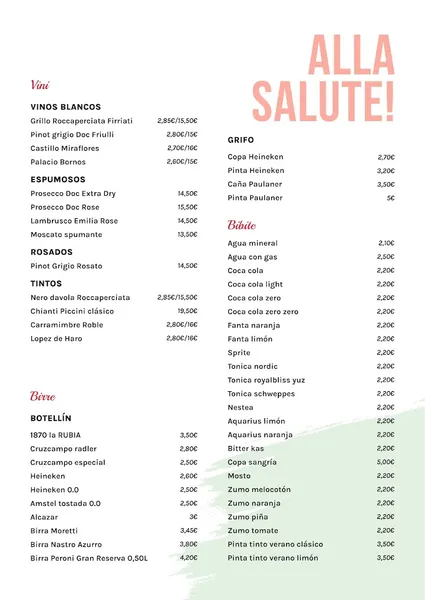 menu 2 of Da Nonna Peppa