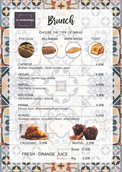 menu 2 of La ristobottega