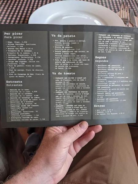 menu 2 of Can Martí Restaurant
