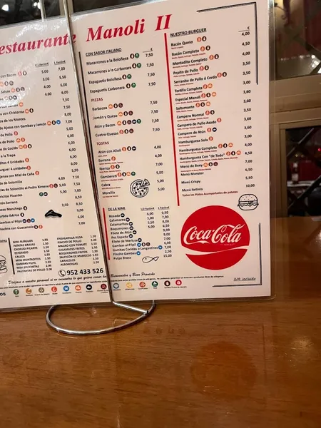 menu 2 of Restaurante Manoli II