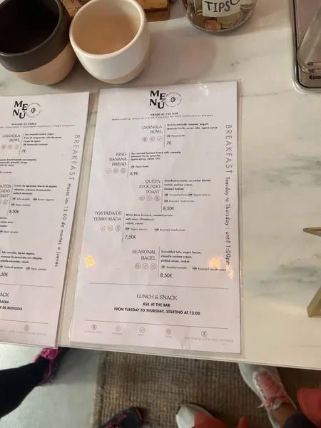 menu 2 of NEØ Coffee House