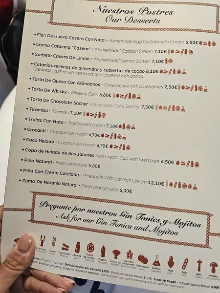 menu 0 of Frankfurt´s Barceloneta