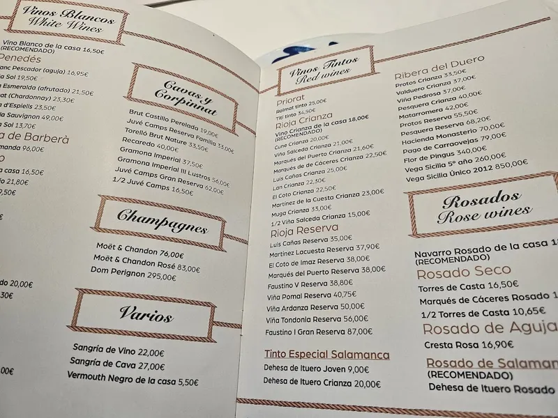 menu 2 of Frankfurt´s Barceloneta