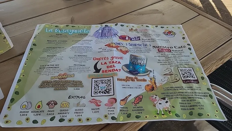 menu 0 of Cafetería Senda Antrocafé