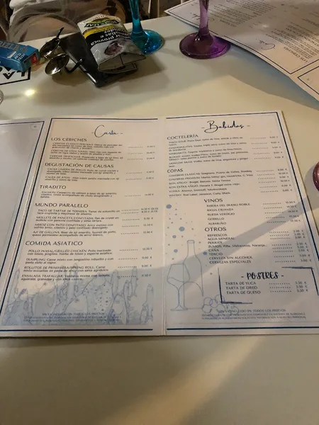 menu 2 of La Cebichería de Trafalgar