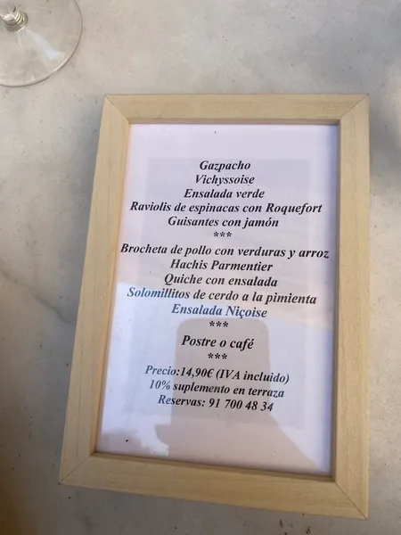 menu 2 of Café de l’Institut français