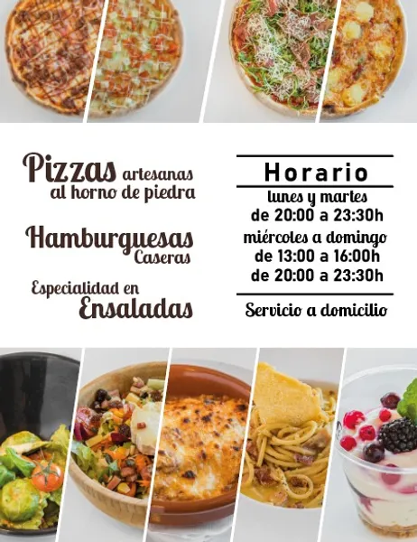menu 2 of Pizzería La Távola