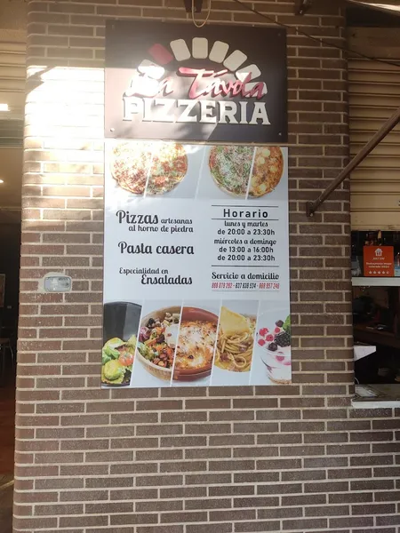 menu 0 of Pizzería La Távola