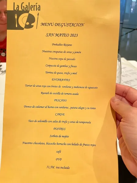 menu 0 of Restaurante La Galería
