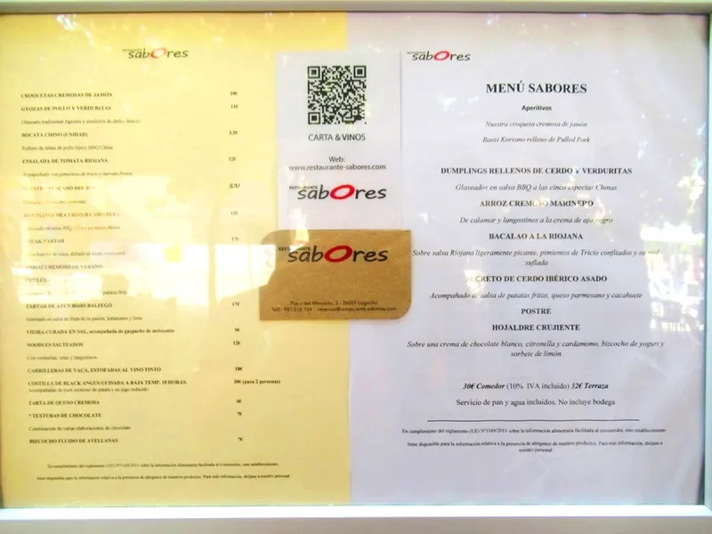 menu 0 of Restaurante Sabores