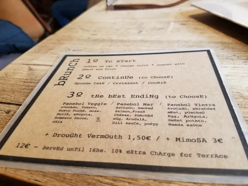menu 1 of Mamúa Café Bar