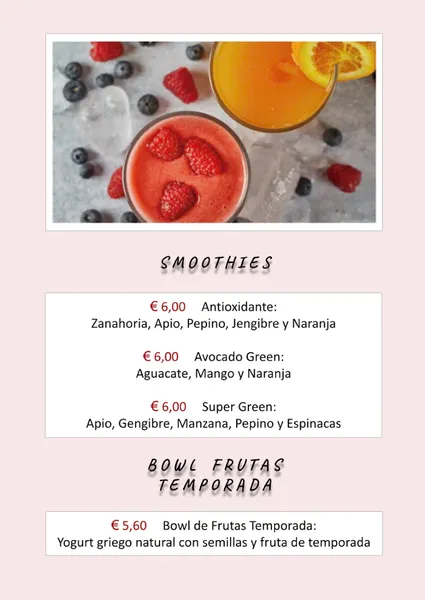 menu 2 of FILIFY Bakery & Coffee.