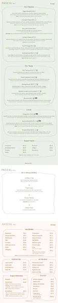 menu 0 of Pascal Cafe