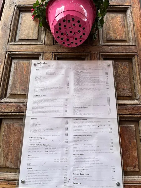 menu 0 of Cafelito
