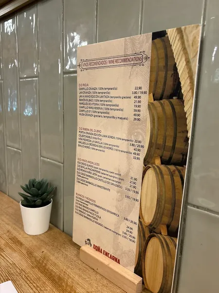 menu 2 of Doña Encarna
