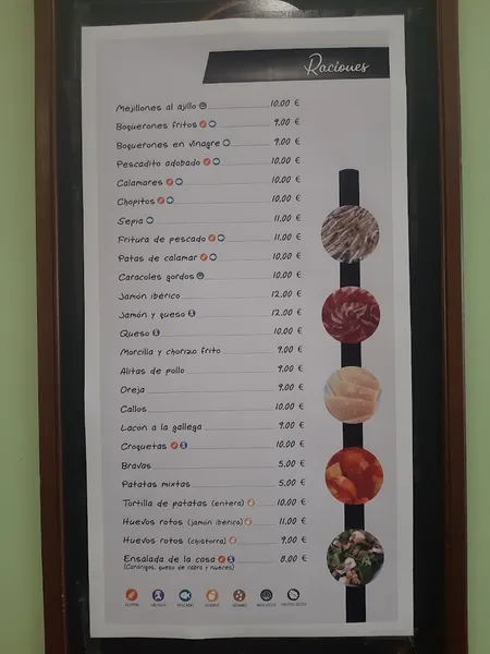 menu 1 of Vidal