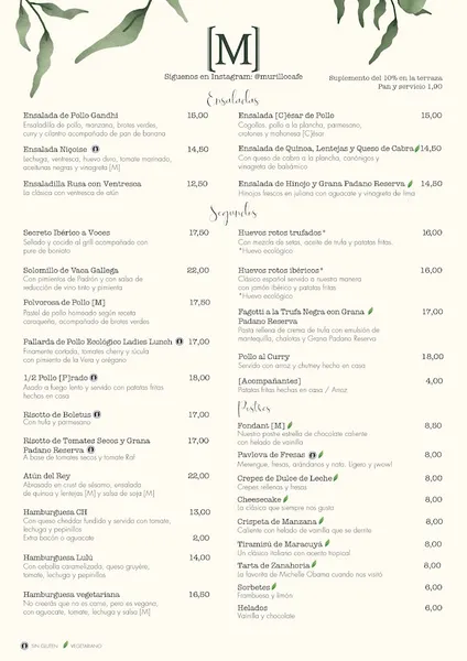menu 0 of Murillo Café - Restaurante