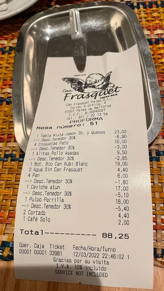 menu 2 of Can Frasquet
