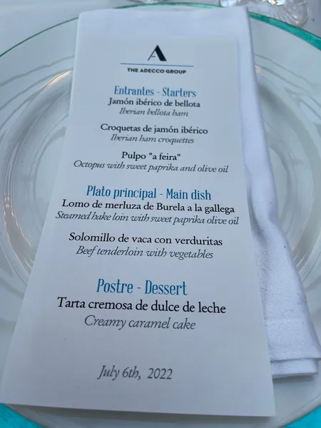 menu 1 of Restaurante Portonovo