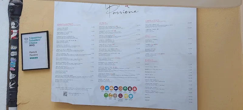 menu 2 of Pasta & Passione