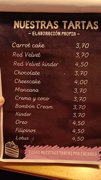 menu 1 of La Santa