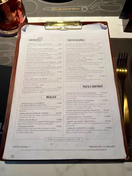 menu 2 of DITALY