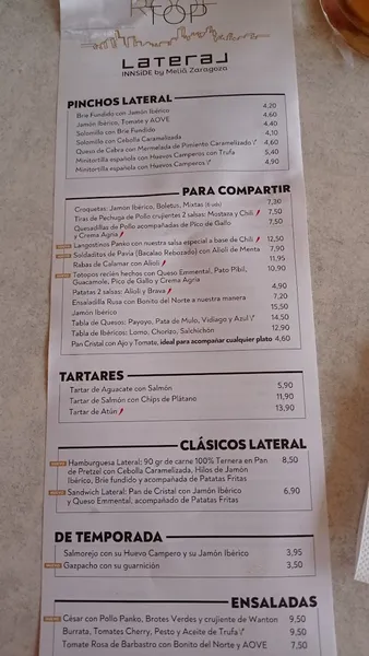 menu 2 of Lateral César Augusto