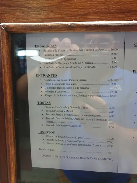 menu 0 of Restaurante Piccolo