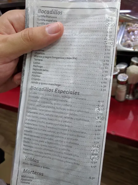 menu 2 of Bar Turís 2