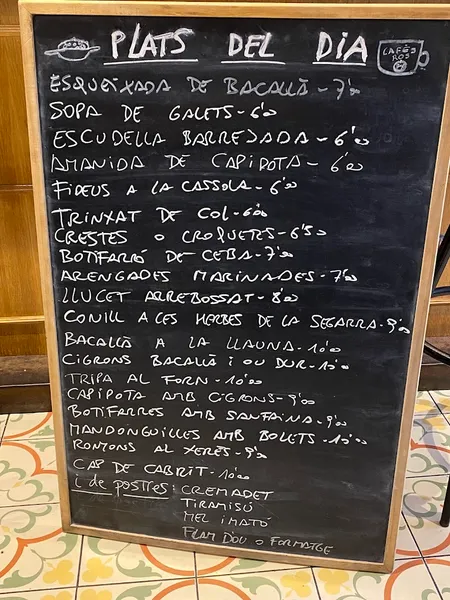 menu 0 of Can Vilaró