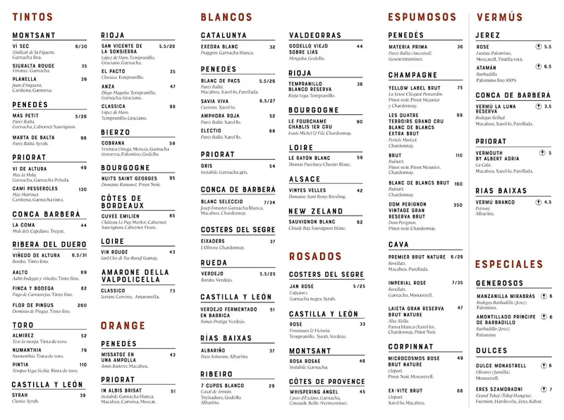 menu 0 of Madre Taberna Moderna - Restaurante Sagrada Familia