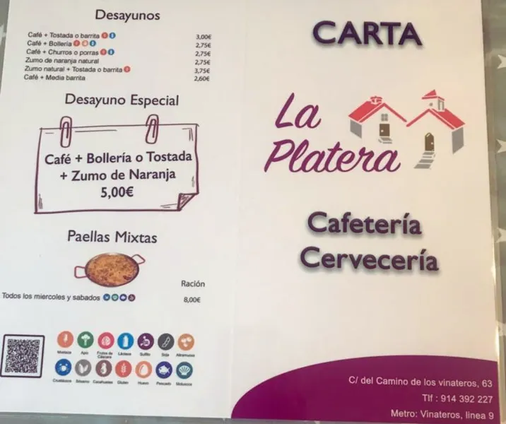 menu 1 of La Platera