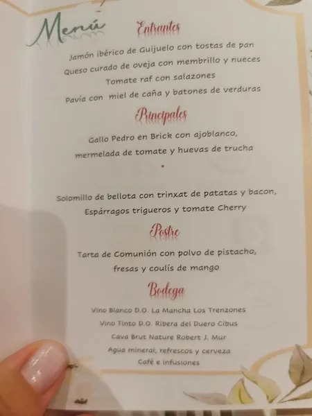 menu 1 of Tony Garcia Espacio Gastronómico