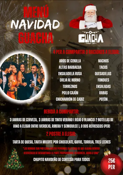 menu 1 of Guacha Bar