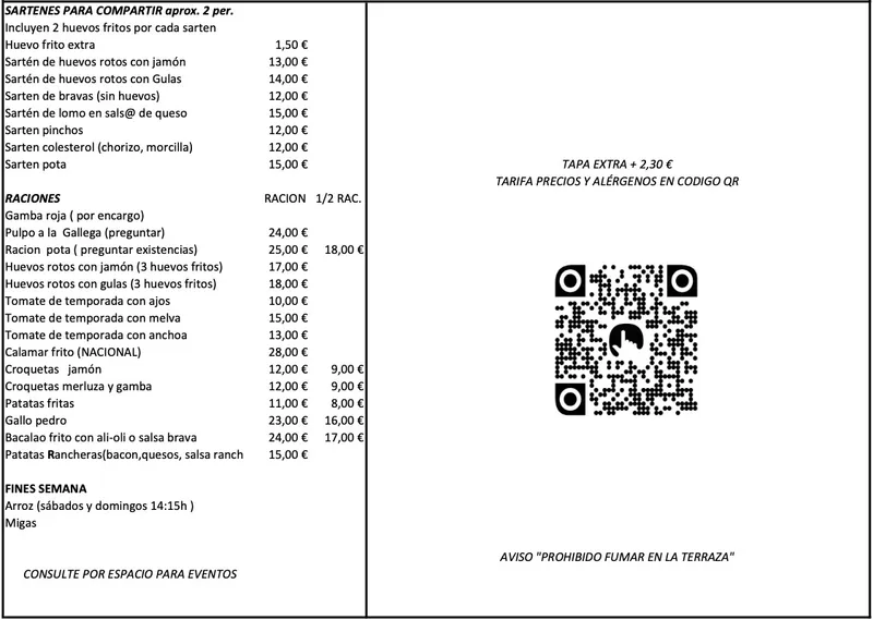 menu 1 of El Ancla Resto-Bar