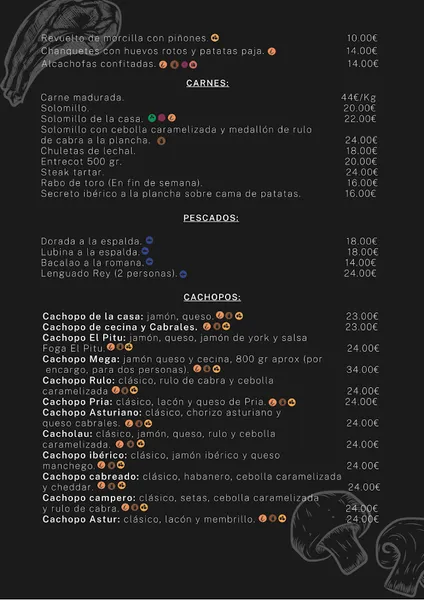 menu 1 of Óscar Hermanos
