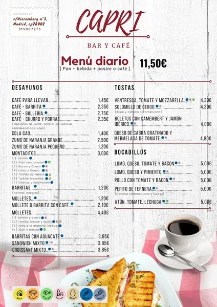 menu 1 of Toque de Duende Bar Cafetería