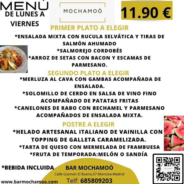 menu 0 of Bar Mochamoó