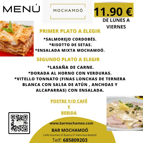 menu 2 of Bar Mochamoó