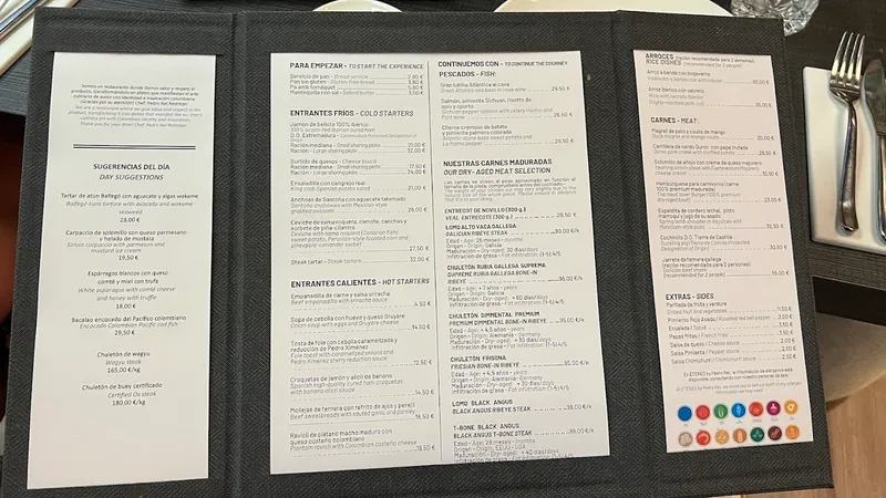 menu 0 of Restaurante Etéreo by Pedro Nel