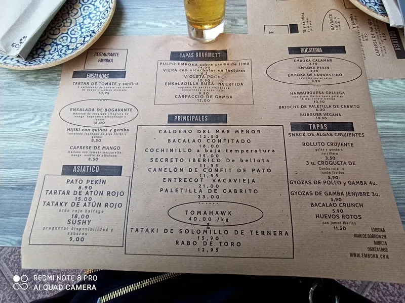 menu 0 of Restaurante Emboka