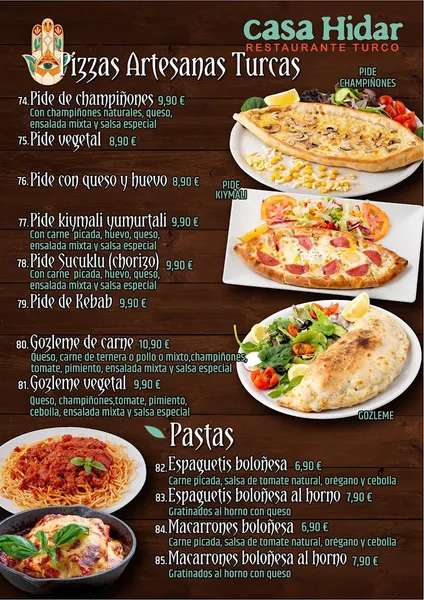menu 0 of Casa Hidar Restaurante