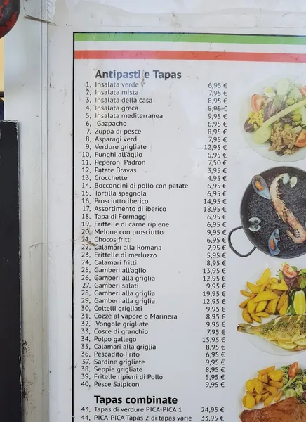 menu 1 of Can Borbó