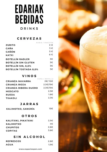 menu 2 of Jardín Secreto Bilbao