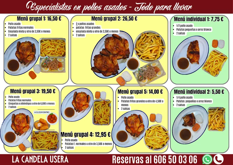 menu 0 of Asador de pollos La Candela de Usera