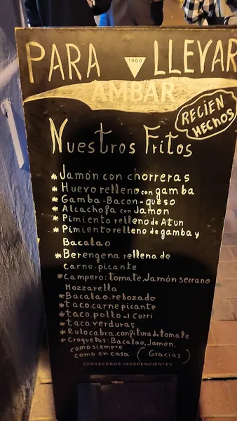 menu 1 of Bar Gallizo