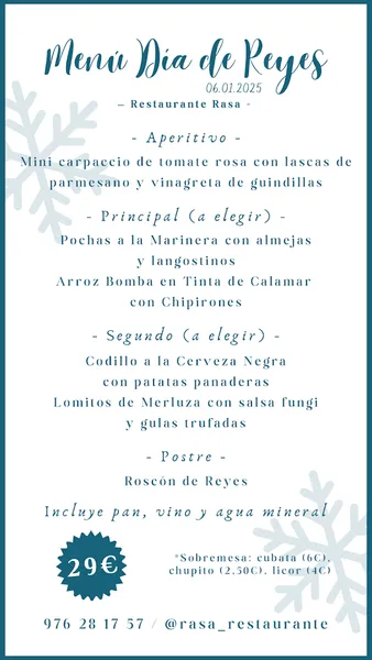 menu 0 of Restaurante Rasa
