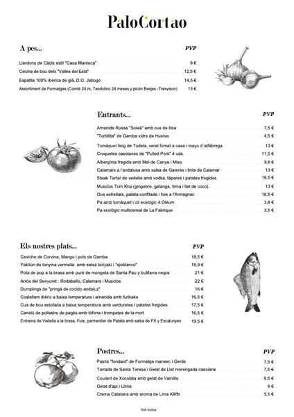 menu 2 of Palo Cortao