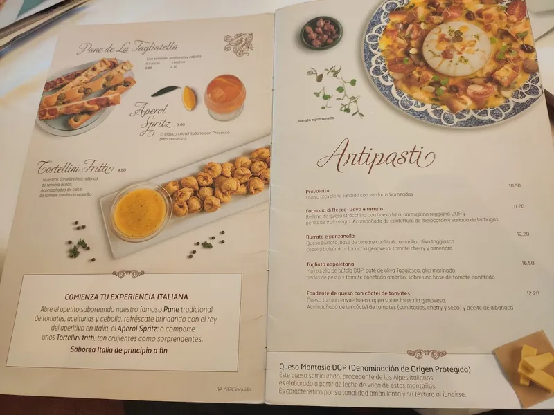 menu 0 of Restaurante La Tagliatella | Plaza Aragón, Zaragoza